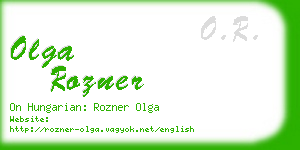 olga rozner business card